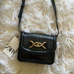 ZARA Animal Print Crossbody Purse